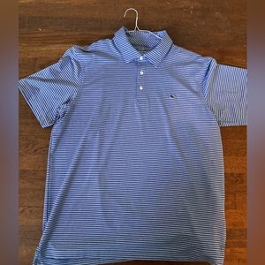 Hardly Worn Vineyard Vines Blue Striped Polo